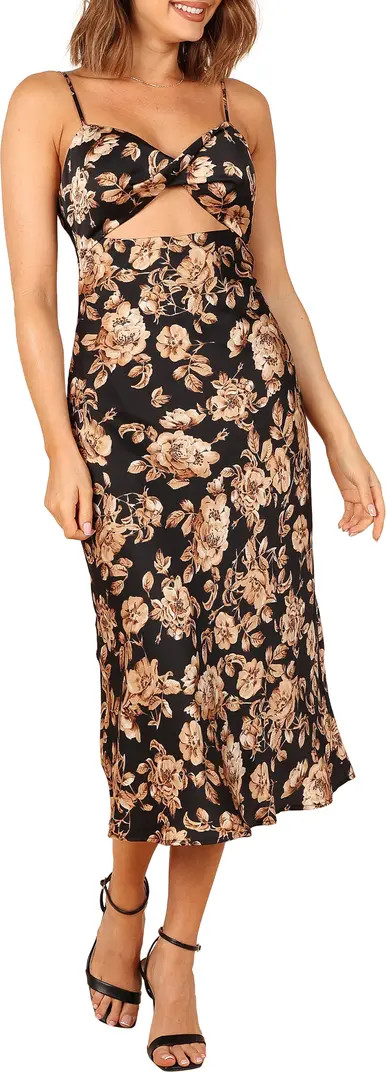 Saga Floral Cutout Midi Dress | Nordstrom
