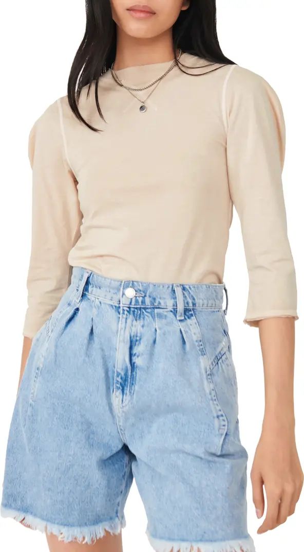 Free People We the Free Clover Puff Shoulder Top | Nordstrom | Nordstrom
