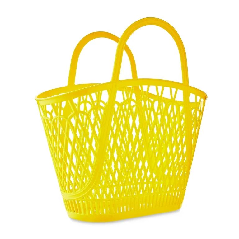 Easter Yellow Jelly Tote Basket, by Way To Celebrate - Walmart.com | Walmart (US)