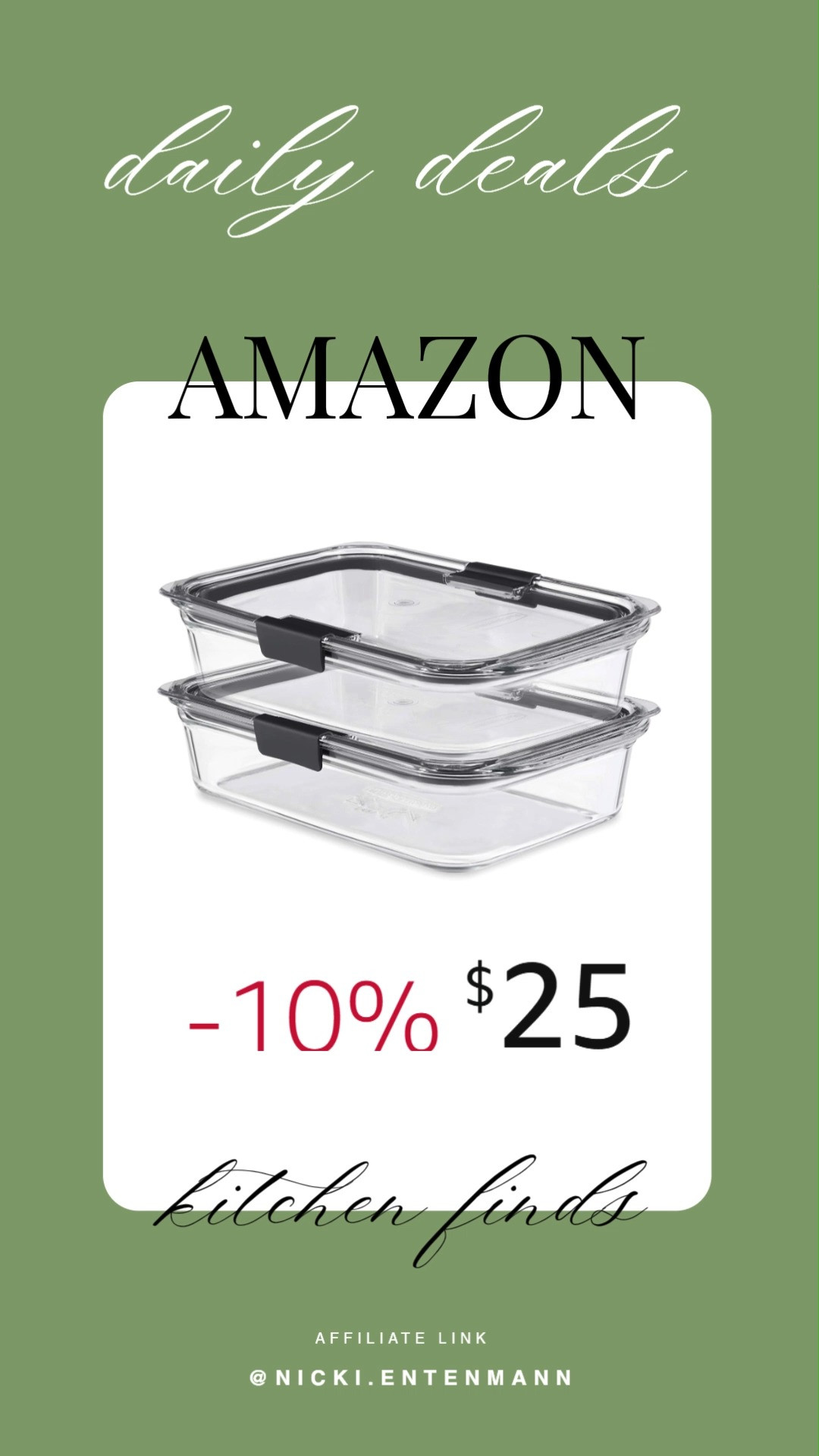 Rubbermaid Brilliance Glass Food Storage Containers keep leftovers fresh and your fridge looking flawless. Stackable, leak‑proof, and seriously satisfying to organize. 🥗✨💎  

#Rubbermaid #foodstorage #kitchenorganization #glasscontainers #homeessentials #mealprep #storageideas #kitchentips #cookware #homedecor 

 #LTKHome #LTKSaleAlert #LTKTravel