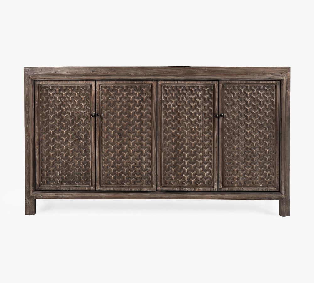 Bodi Carved Reclaimed Wood Buffet | Pottery Barn (US)