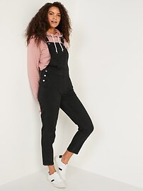 O.G. Straight Black-Wash Jean Overalls for Women | Old Navy (US)