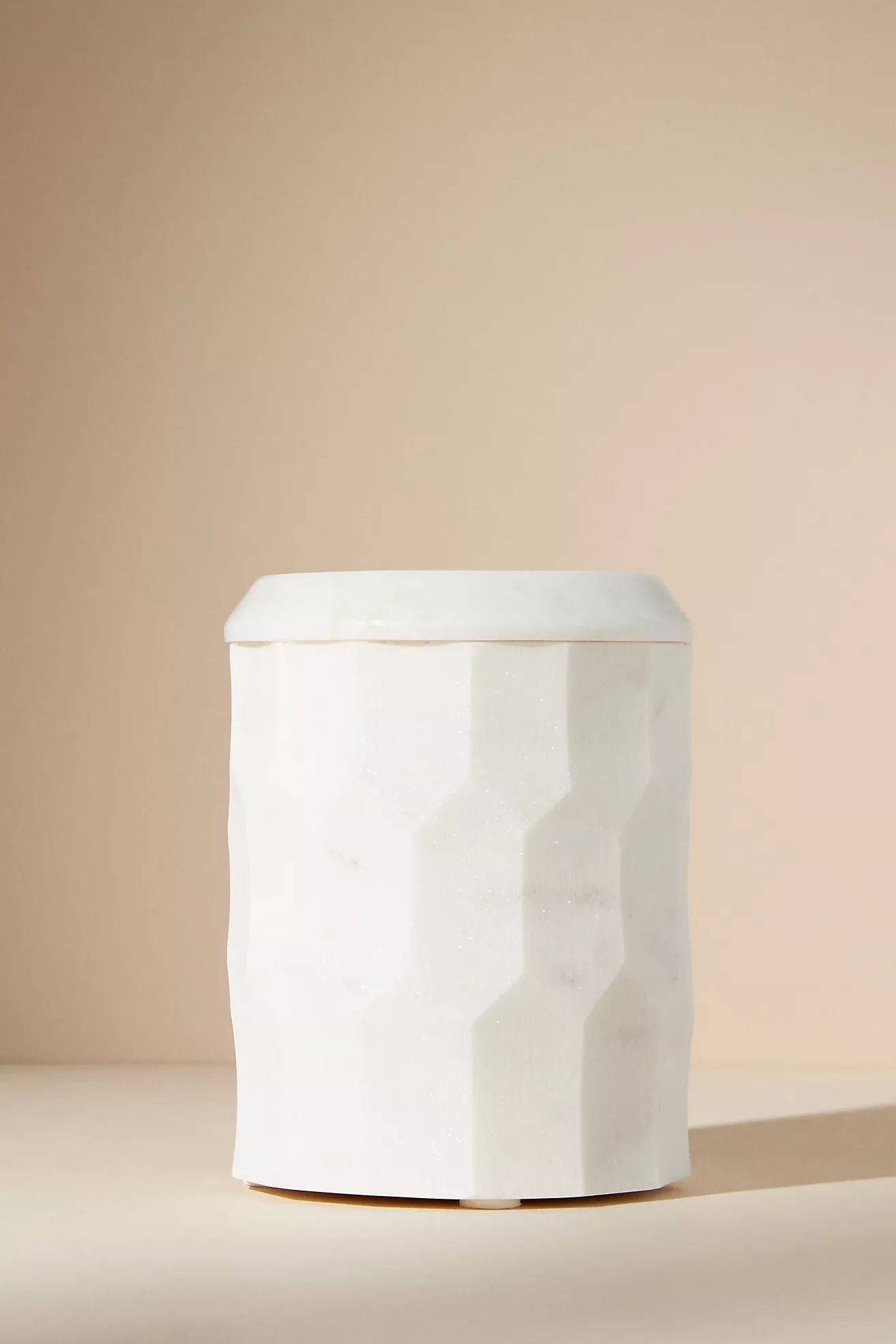 Faceted Marble Canister | Anthropologie (US)