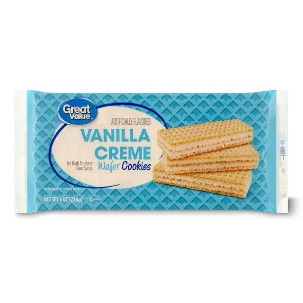 Great Value Vanilla Creme Wafer Cookies, 8 oz | Walmart (US)