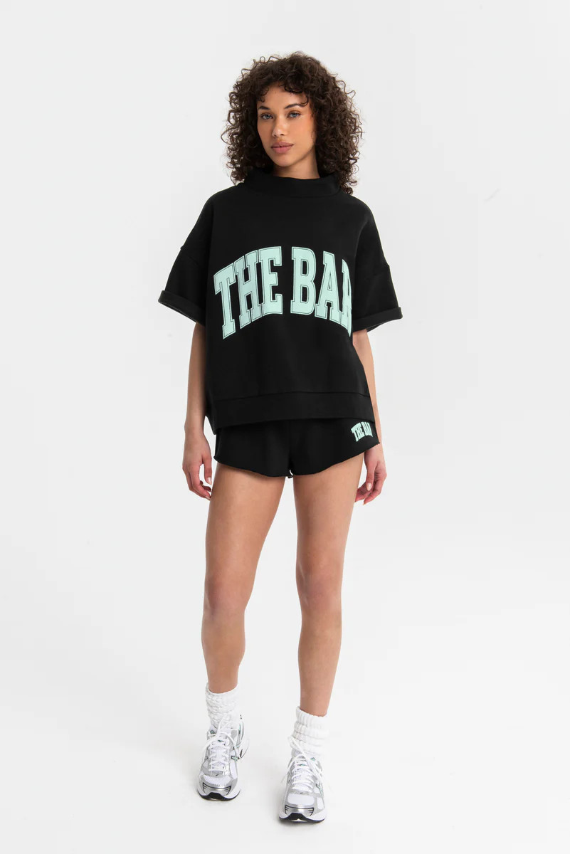 HIGHNECK SHORT SLEEVE BLACK/MINT | The Bar