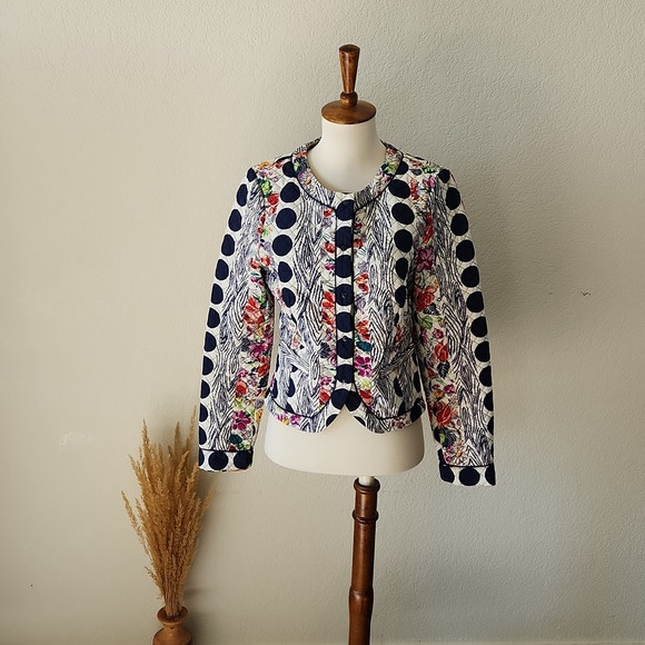 Anthropologie Isani Salta Floral Dot Quilted Jacket | Poshmark
