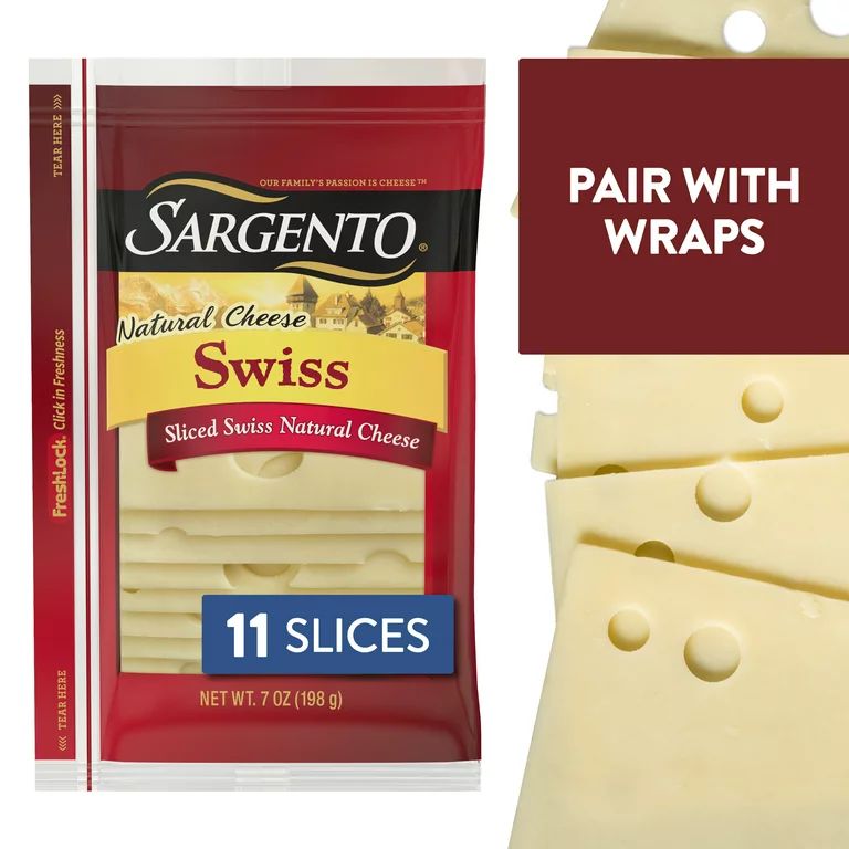 Sargento® Sliced Swiss Natural Cheese, 11 slices | Walmart (US)