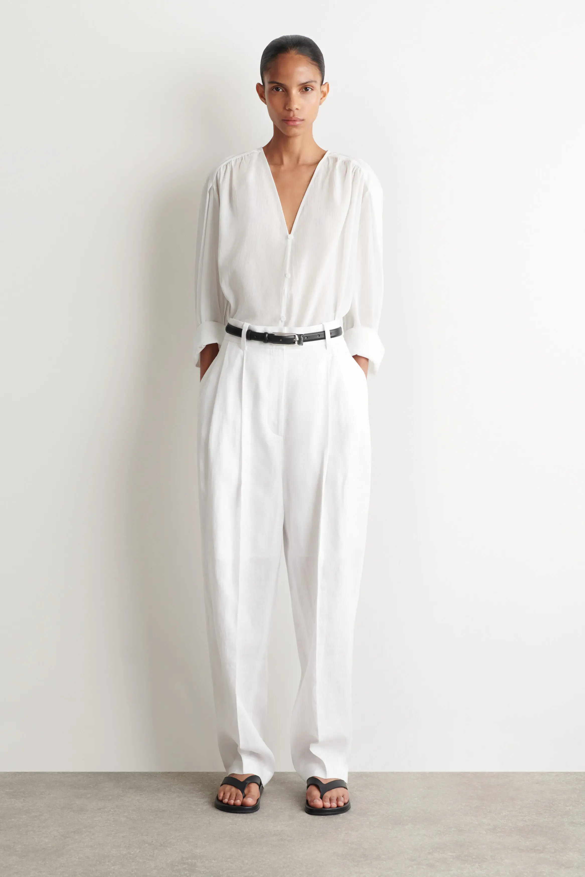 Tailored Linen Balloon-leg Trousers (Women) | Nordstrom | Nordstrom