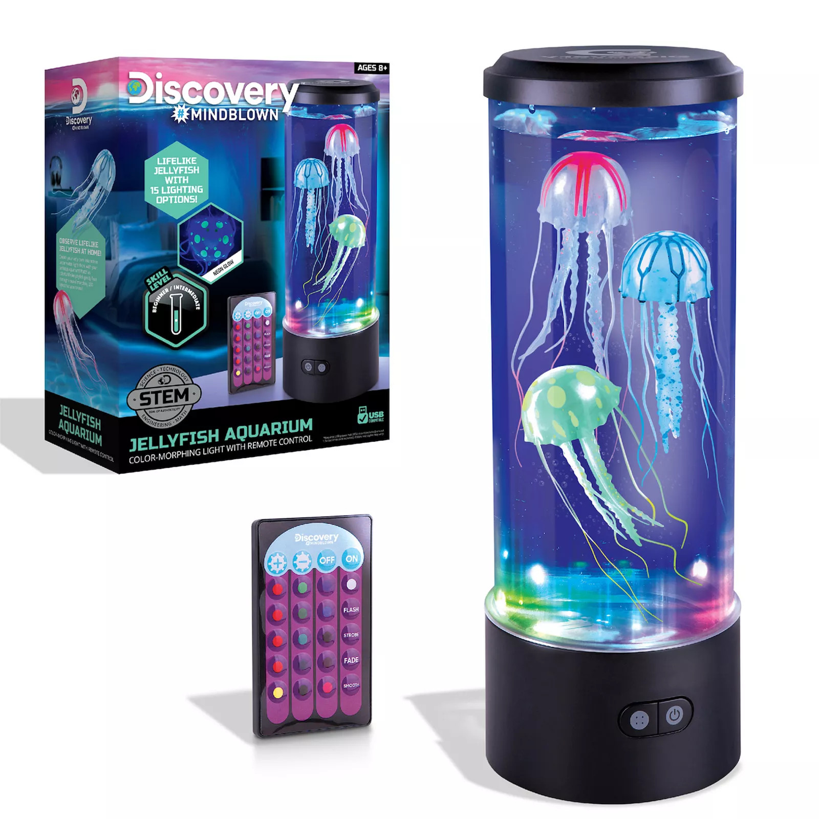 Discovery Mindblown Kids Jellyfish Aquarium Lamp, Black | Kohl's
