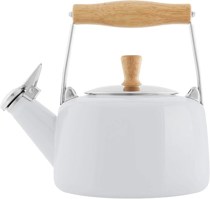 Chantal Sven Enamel on Steel Whistling Teakettle, 1.4 quarts, Glossy White | Amazon (US)