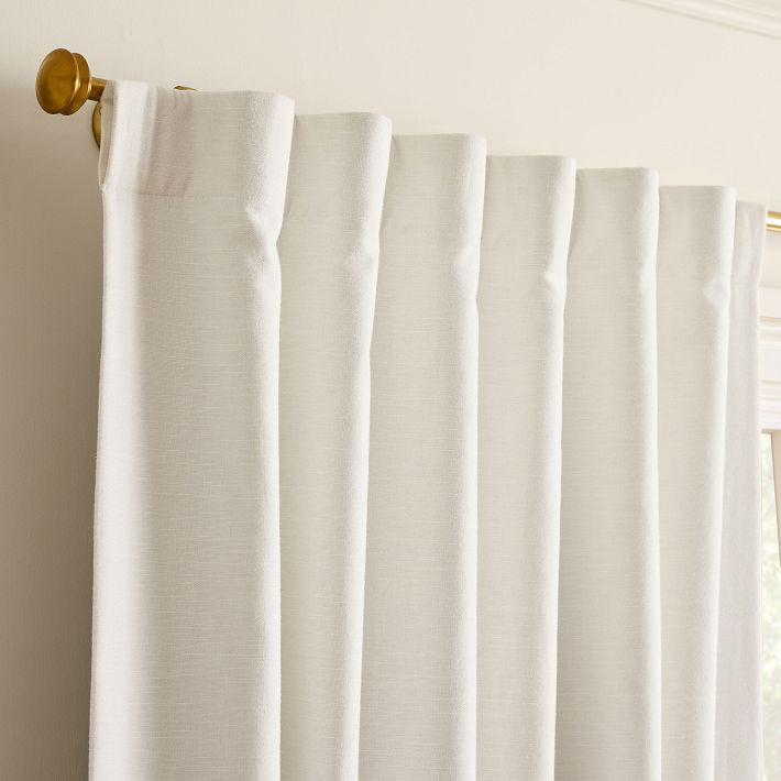 Evelyn Linen Blackout Curtain | Pottery Barn Teen