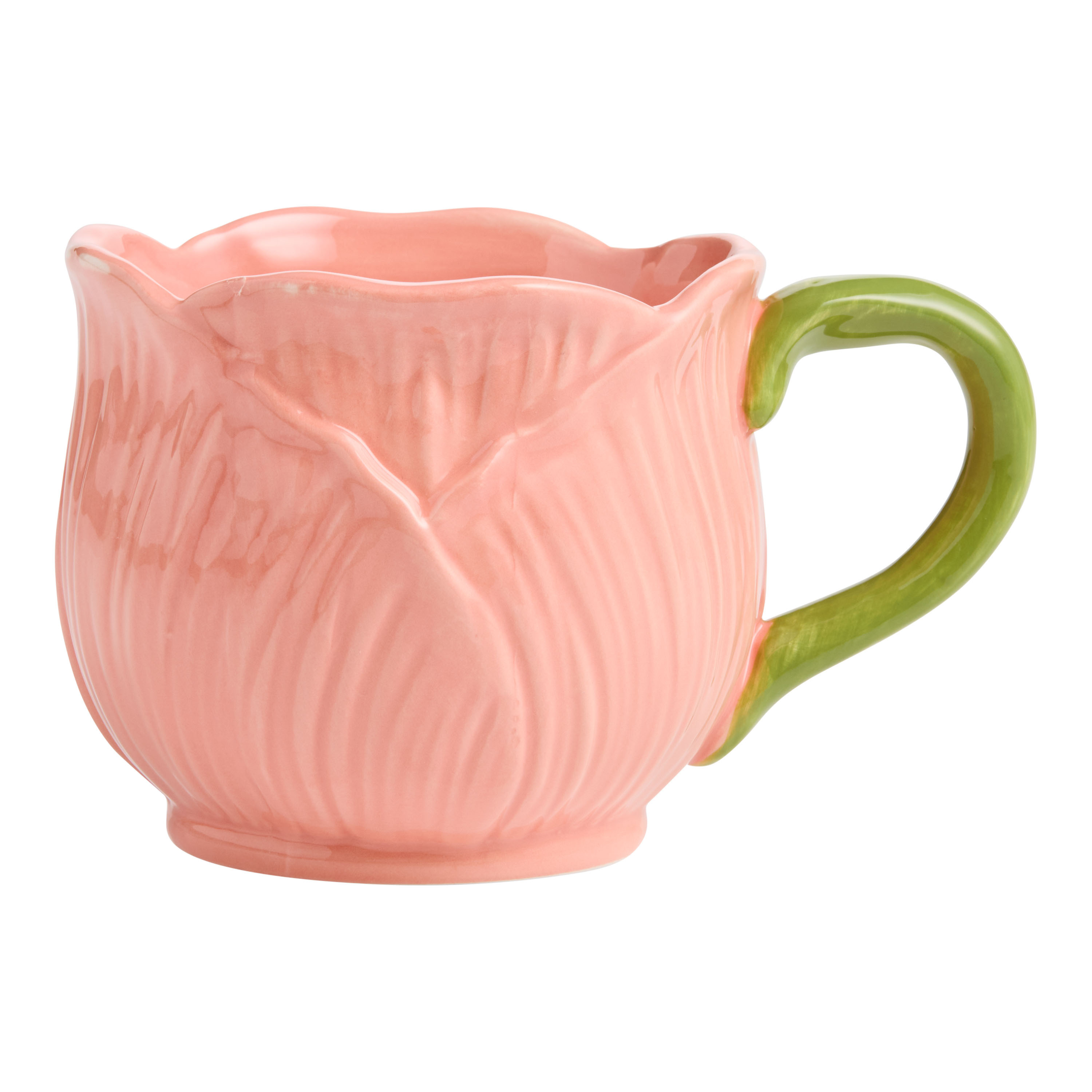 Flower Bud Hand Painted Figural Ceramic Mug | World Market