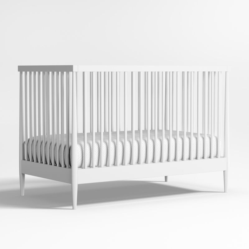 Hampshire White Wood Convertible Baby Crib + Reviews | Crate & Kids | Crate & Barrel