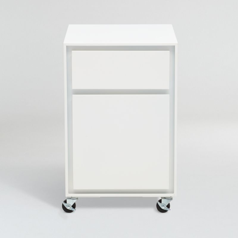 Pilsen White Two Drawer File Cabinet + Reviews | Crate & Barrel | Crate & Barrel
