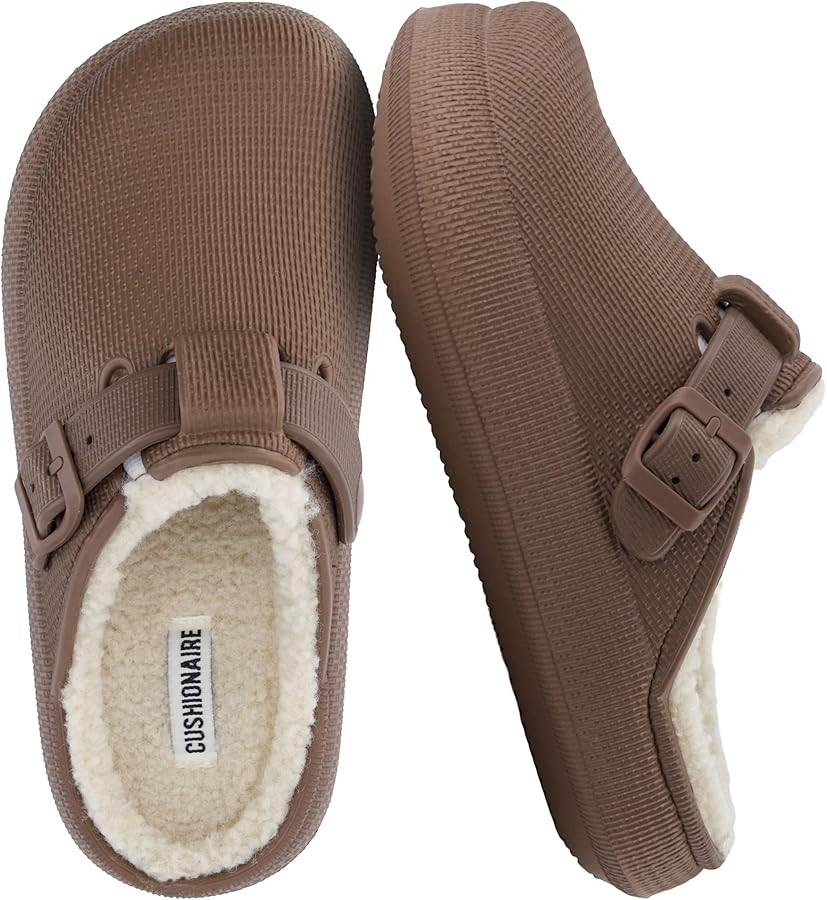 CUSHIONAIRE Women's Fable Recovery Clog with Faux Fur Lining and +Comfort | Amazon (US)