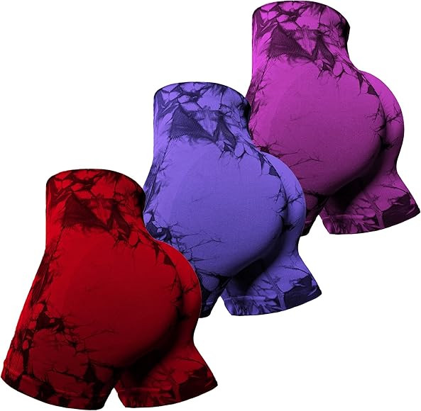 OVESPORT Workout Shorts for Women Scrunch Butt Lifting High Waisted Yoga Gym Seamless Booty Biker... | Amazon (US)