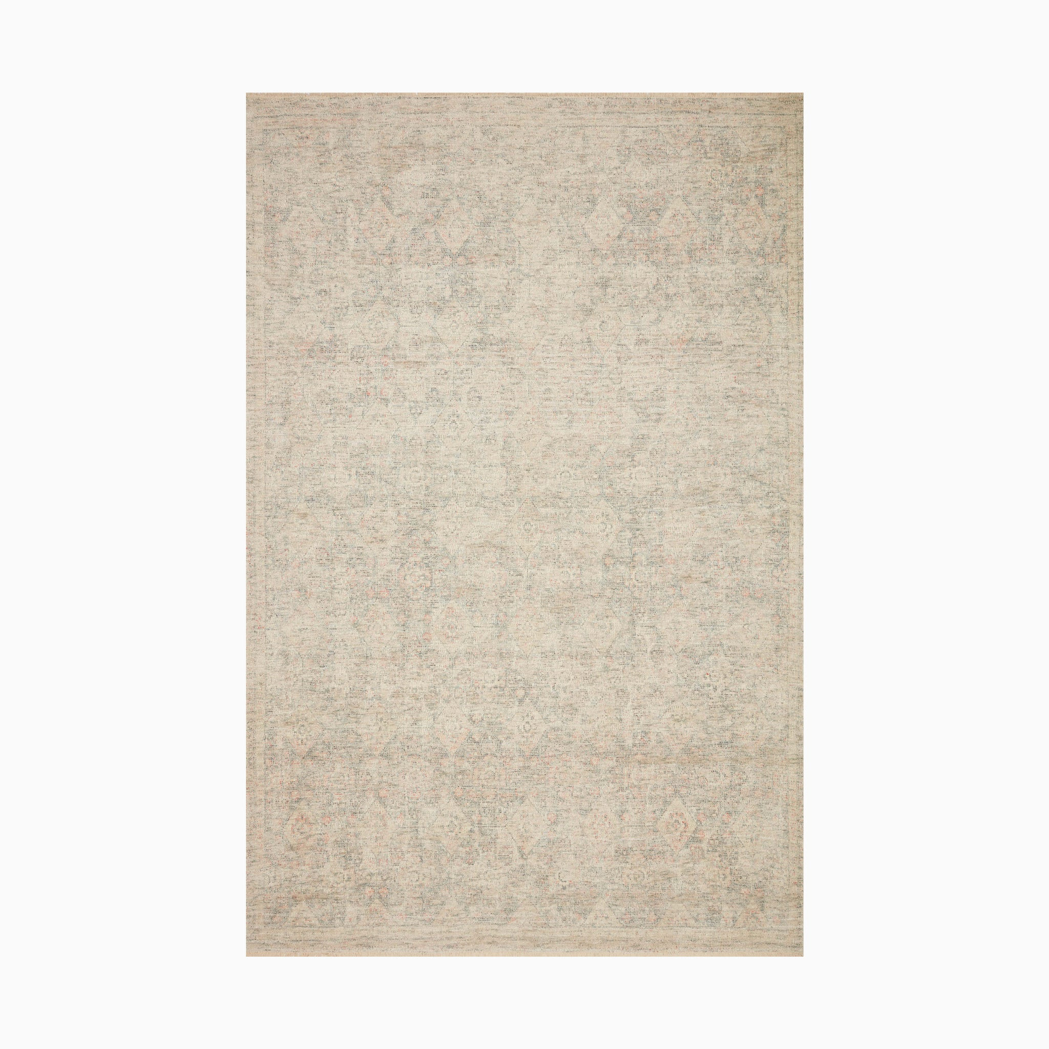 Marcela Cotten Blend Rug in Lake / Spice | Edward Martin