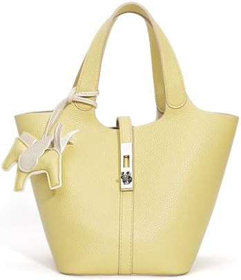 Tote Bag for Women Vegan Leather Bucket Purse for Women Top Handle Handbag Shoulder Bag with Deta... | Amazon (US)