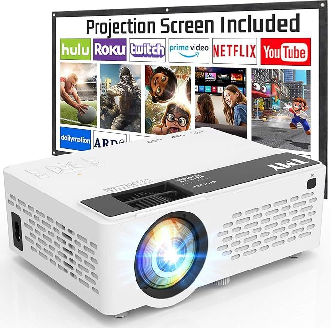 TMY Projector 7500 Lumens with 100" Projector Screen, 1080P Full HD Supported Portable Projector,... | Amazon (US)