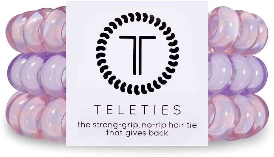 TELETIES - Large Spiral Hair Coils - Spring Collection - Ponytail Holder Hair Ties for Women - Ph... | Amazon (US)