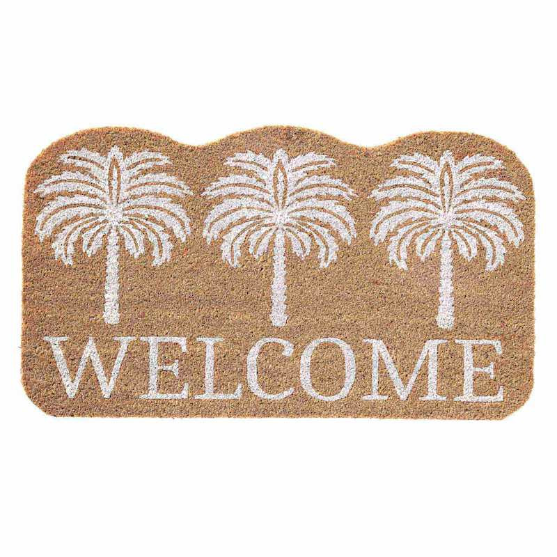 Welcome Palm Trees Coir Mat, 18x30 | At Home