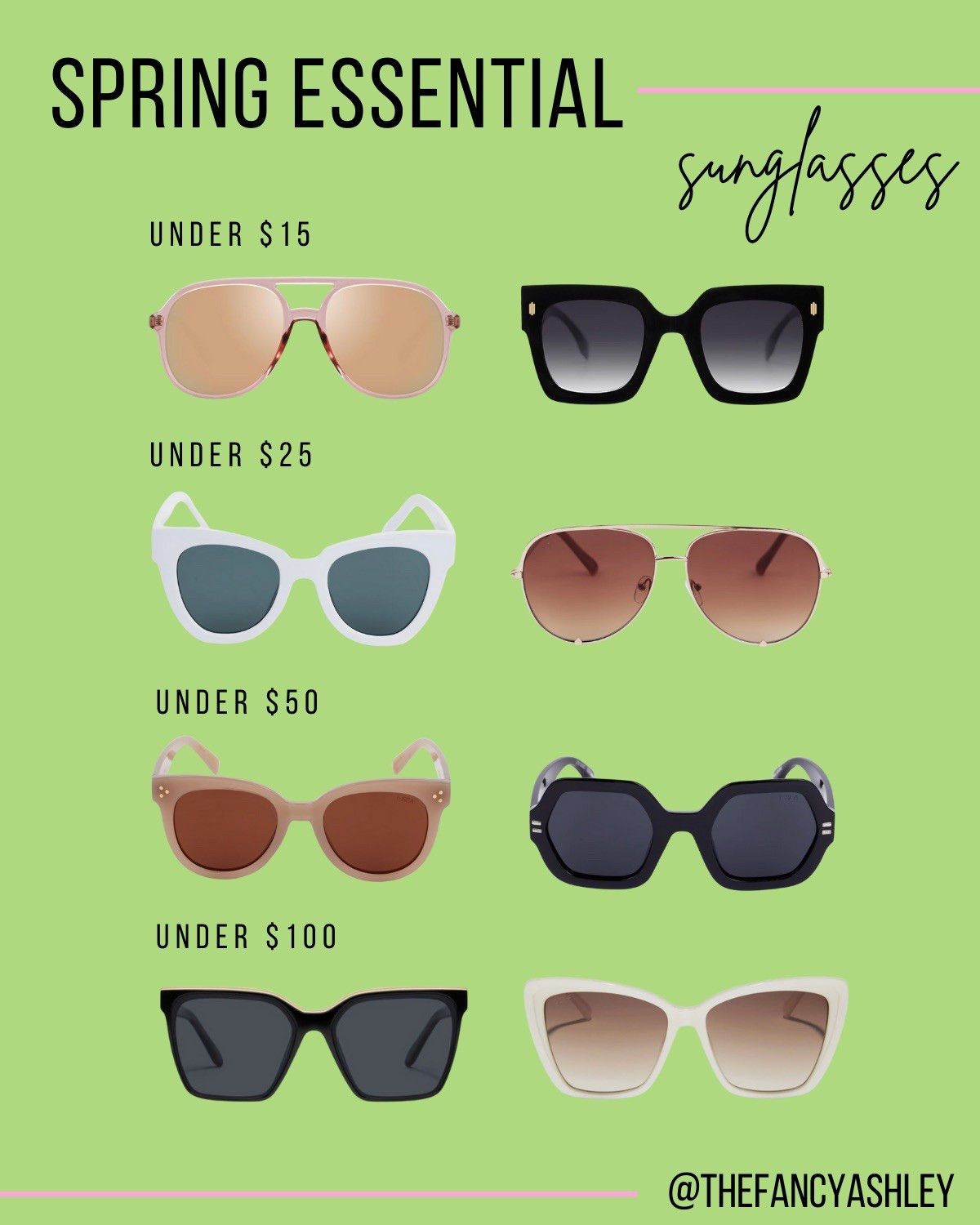 Sunnies season is HERE, and I rounded up the cutest spring and summer shades—I'm totally obsessed.  My Avara picks get you 15% off with code FANCY15.

#LTKFindsUnder50 #LTKFindsUnder100 #LTKSeasonal