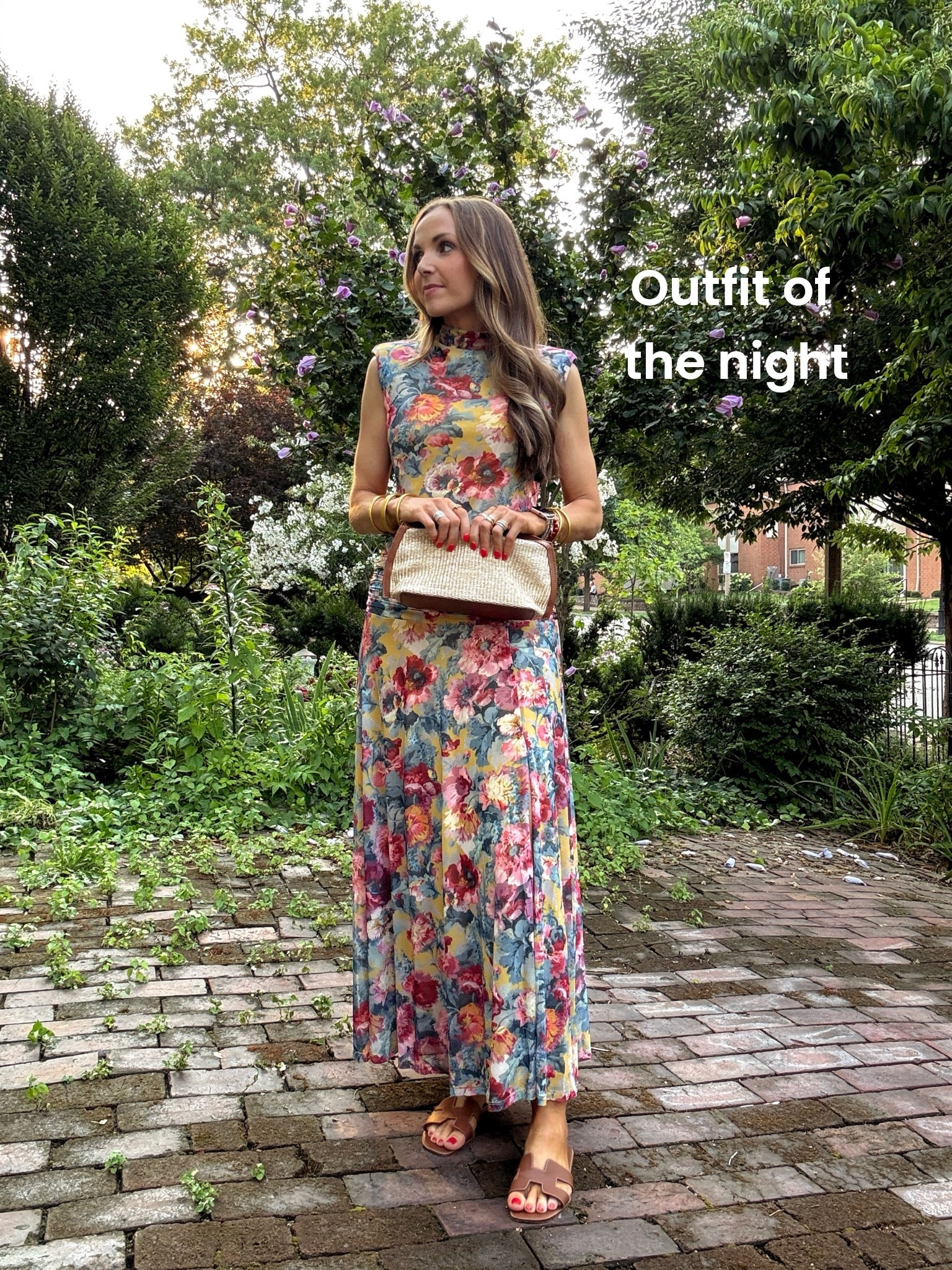 This dress is perfect for a summer wedding or dressy event! I’m in a size small.