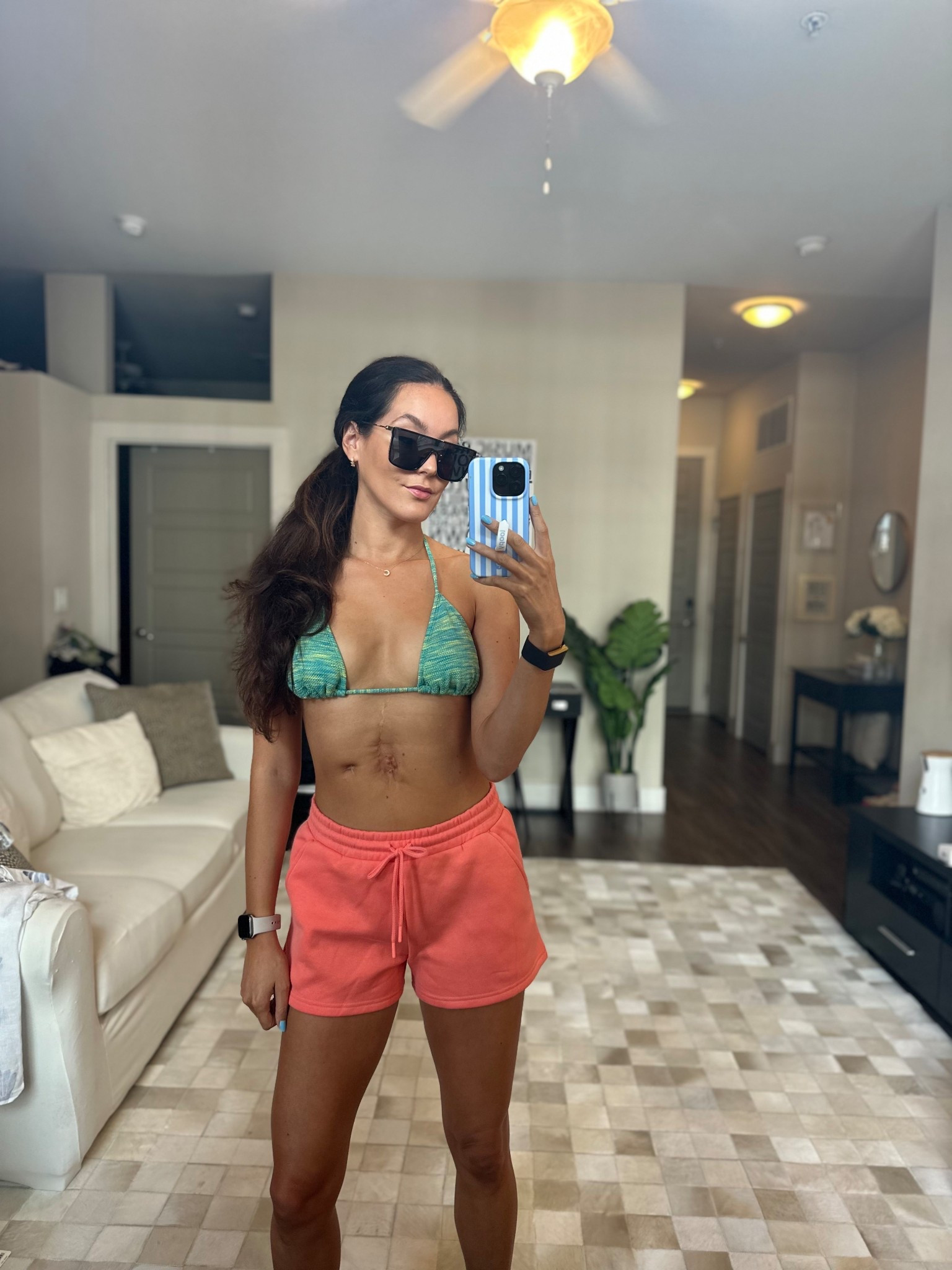 Cotton On Swim
QUAY Nightfall Remixed
138mm Shield Sunglasses 😎 
BP. shorts (size S for me)
Loopy case (code carolinelawley)

pool day
vacay


#LTKSummerEdit 

#LTKSwim