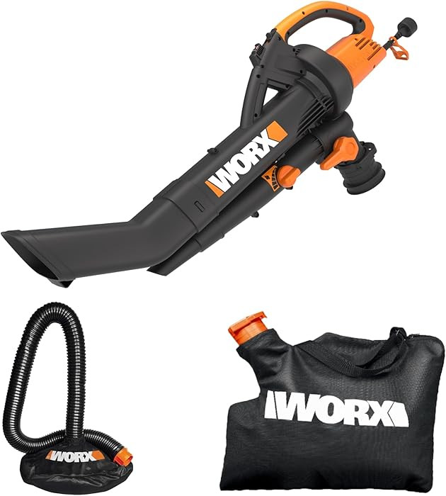 WORX Trivac - Soplador de hojas eléctrico 3 en 1 para el cuidado del césped, triturador de hoja... | Amazon (US)