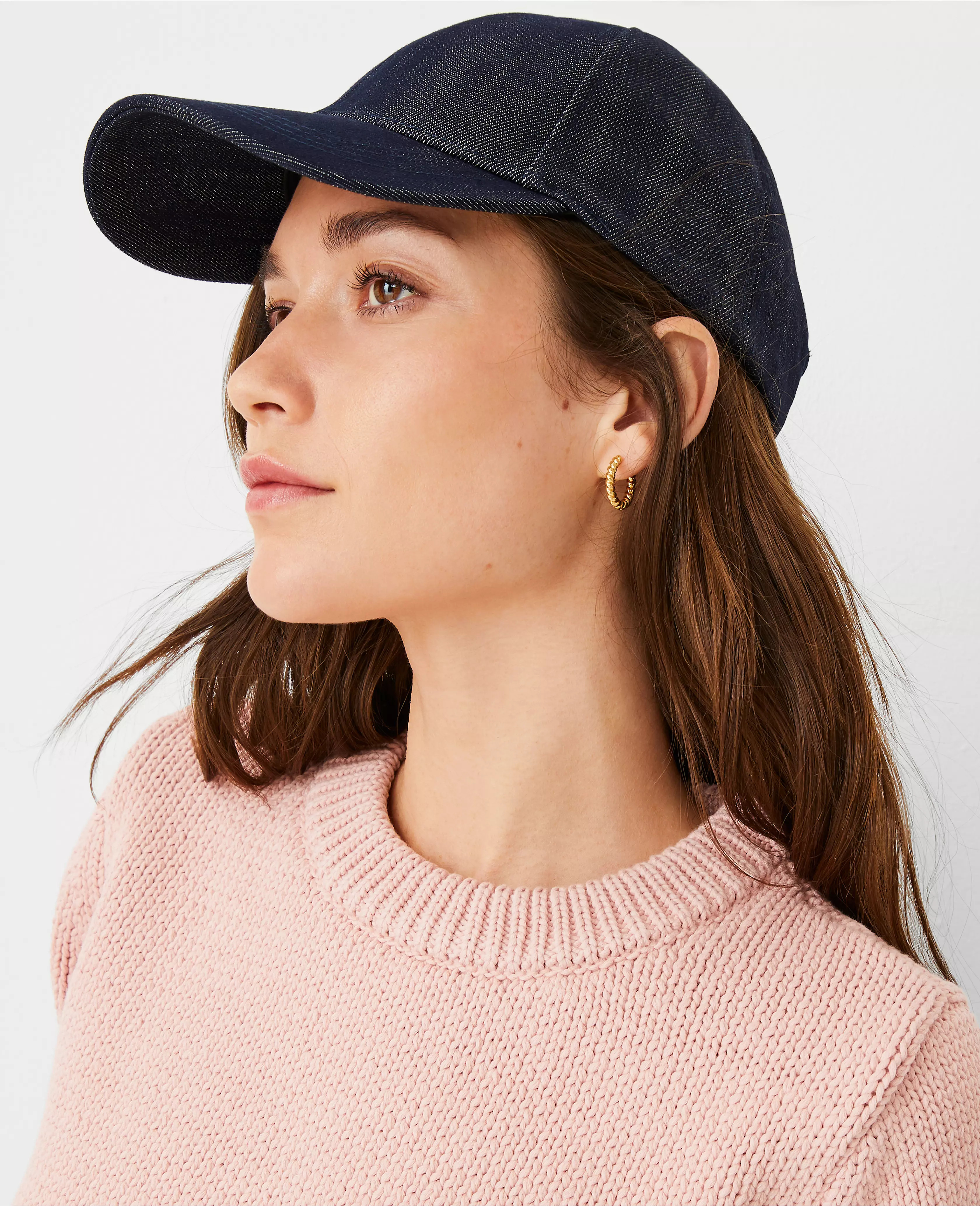 AT Weekend Denim Baseball Cap | Ann Taylor (US)