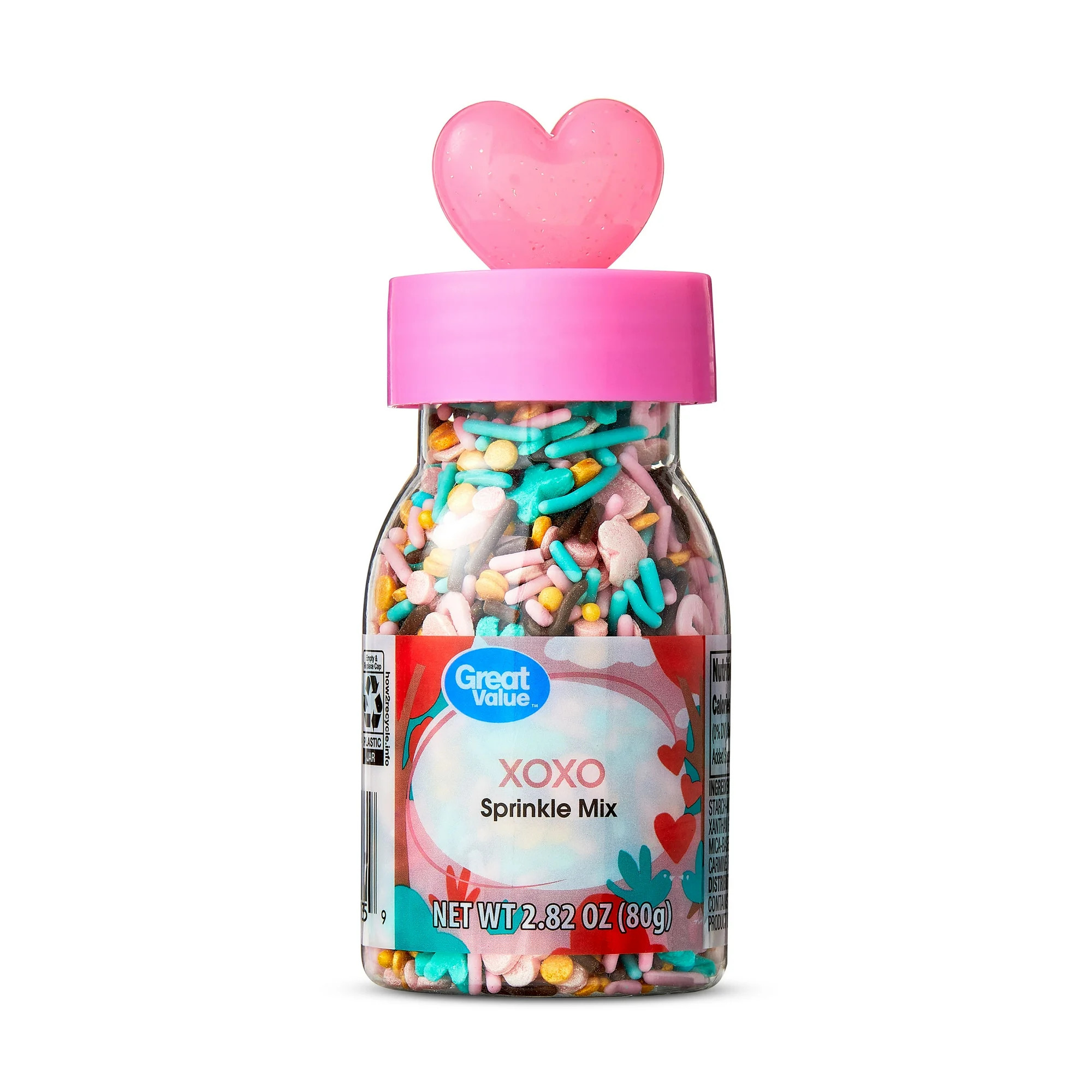 Great Value Valentine's Day Pink XOXO Dessert Sprinkles, 2.82 oz | Walmart (US)