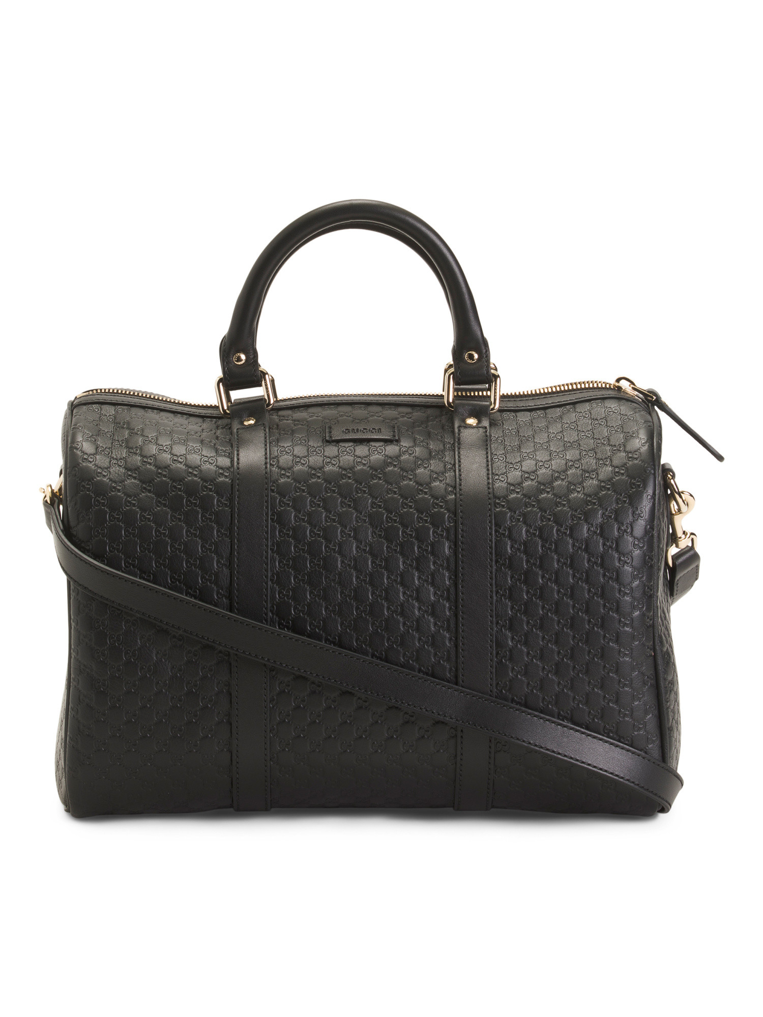Made In Italy Leather Microguccissima Boston Bag | TJ Maxx
