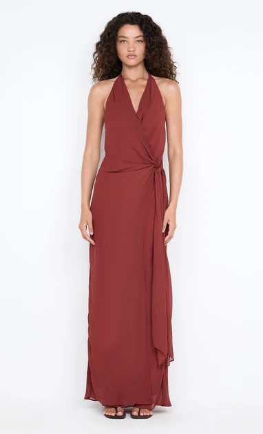 SONEVA WRAP DRESS - RUST | Bec & Bridge (Global)