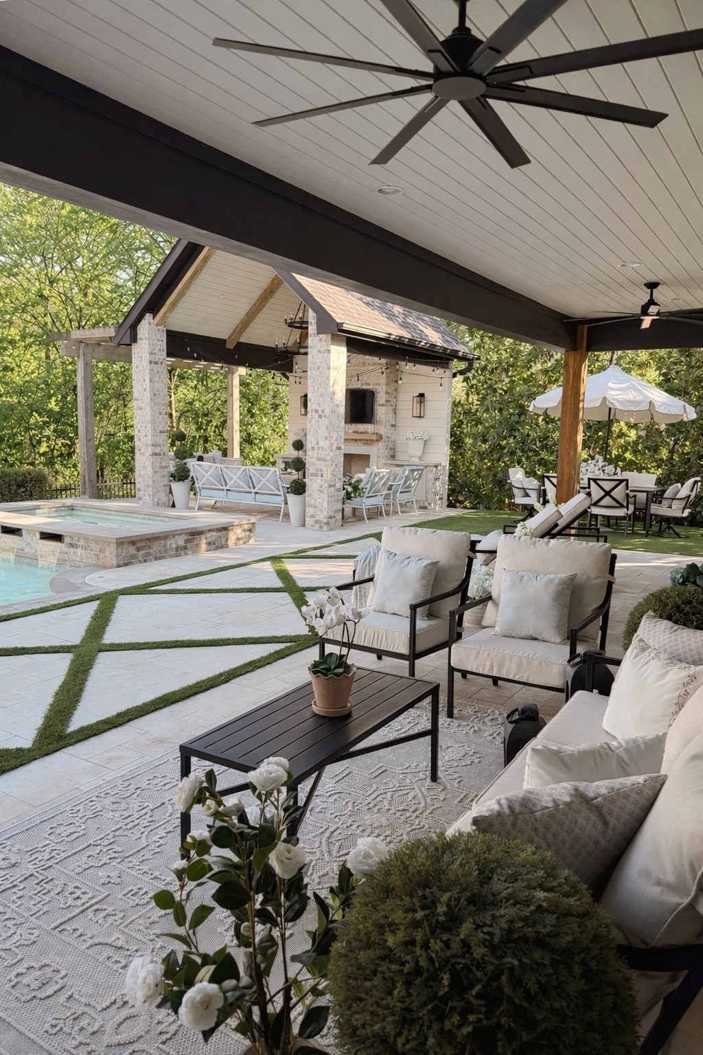 Truly, cannot get enough of our patio collection! Our stunning Cambria furniture comes in black and white or white and blue. Choose your fav, or use both in your outdoor space!  

 #LTKSeasonal #LTKHome
