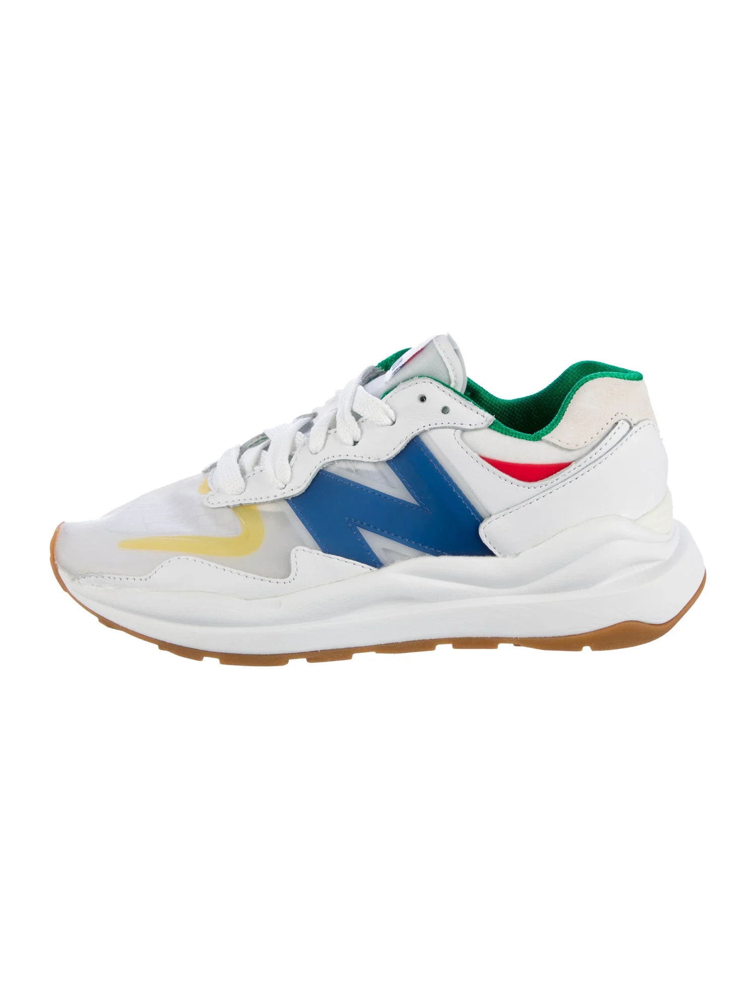 Leather Colorblock Pattern Athletic Sneakers w/ Tags | The RealReal