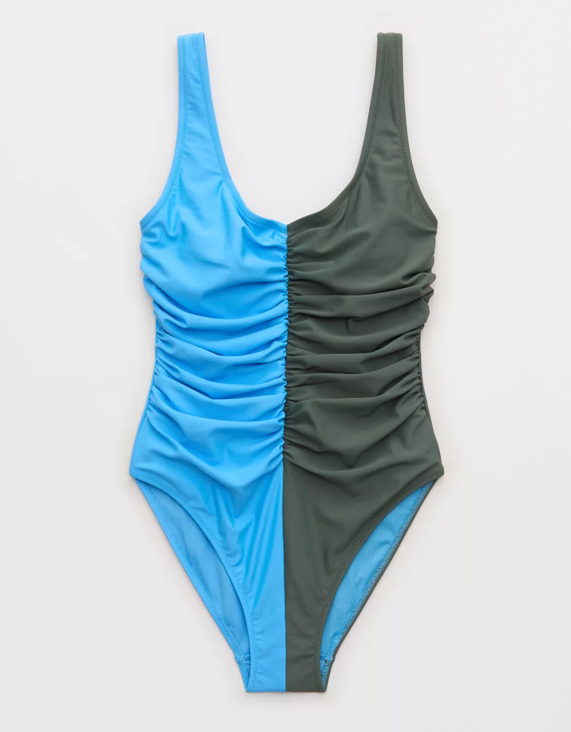 Aerie Ruched Full Coverage One Piece Swimsuit | Aerie