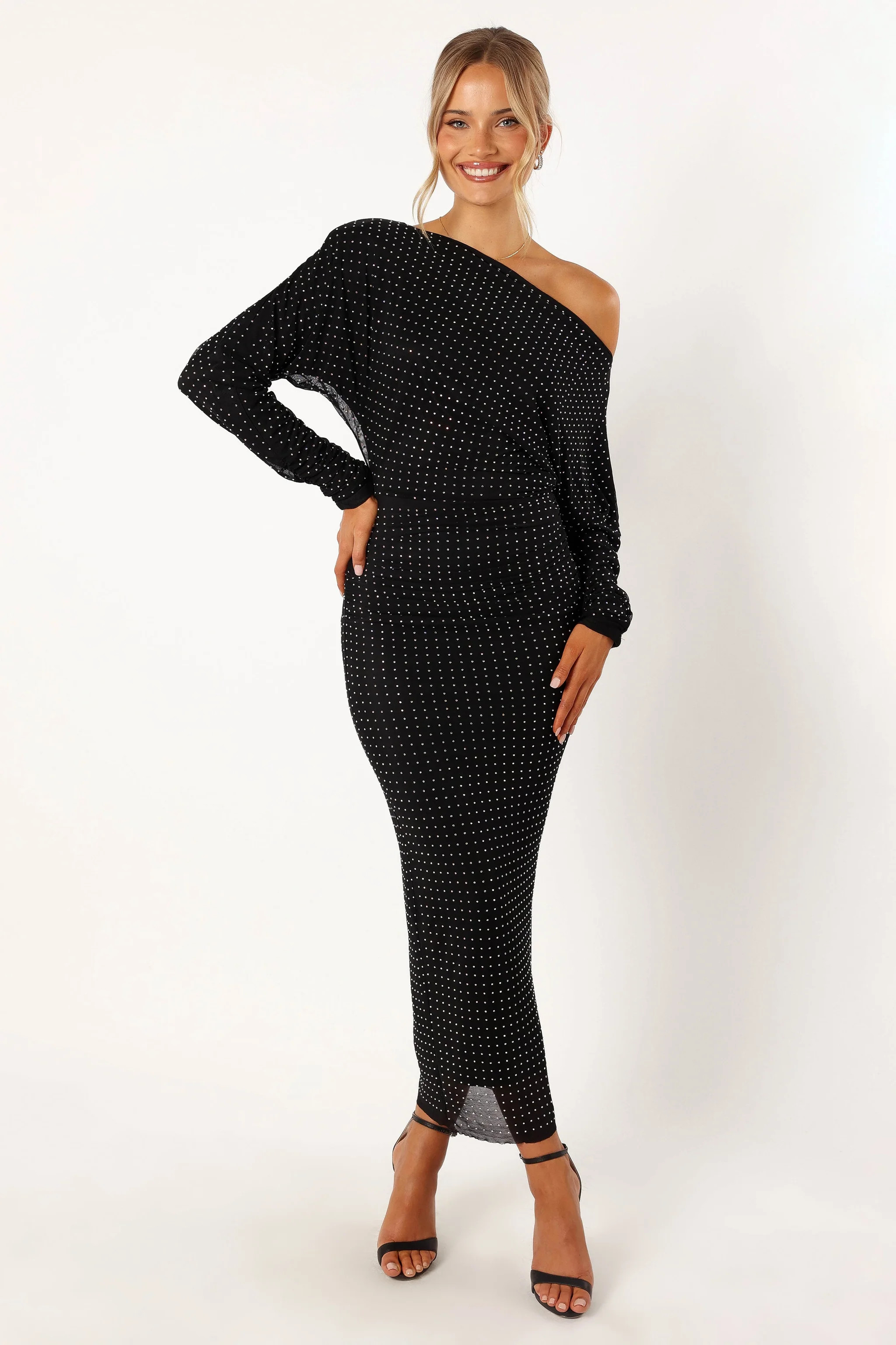 Loeve Long Sleeve Midi Dress - Black | Petal & Pup (US)