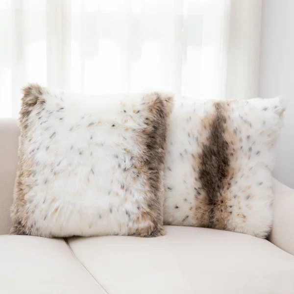 Chauntae Animal Print Faux Fur Throw Pillow | Wayfair North America
