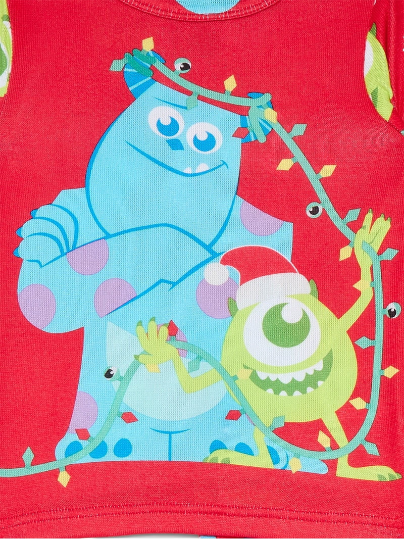 Monsters Inc Toddler Boys Mike and Sulley Christmas Snug Fit Top and Pants Pajama Set, 2-Piece, S... | Walmart (US)