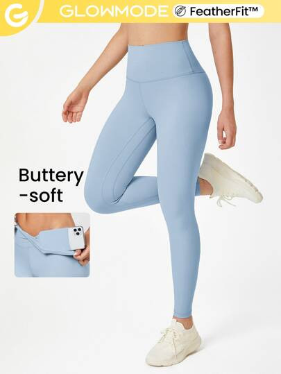 GLOWMODE FeatherFit™ Low Impact 7/8 Leggings SKU: sw2106211431480398(1000+ Reviews)FeatherFit... | SHEIN
