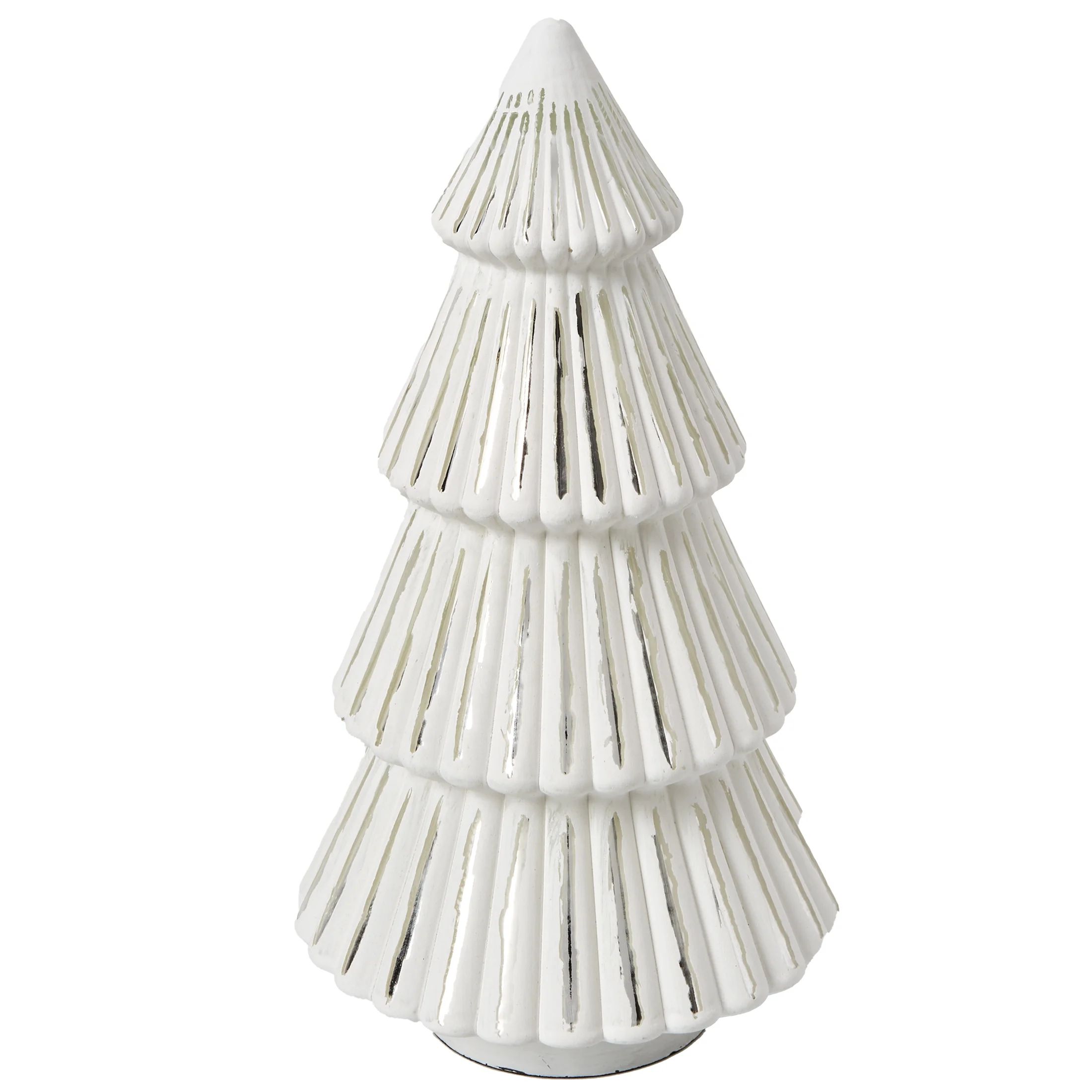 Holiday Time Table Top White Glass Tree Decoration, 11.8 inch | Walmart (US)