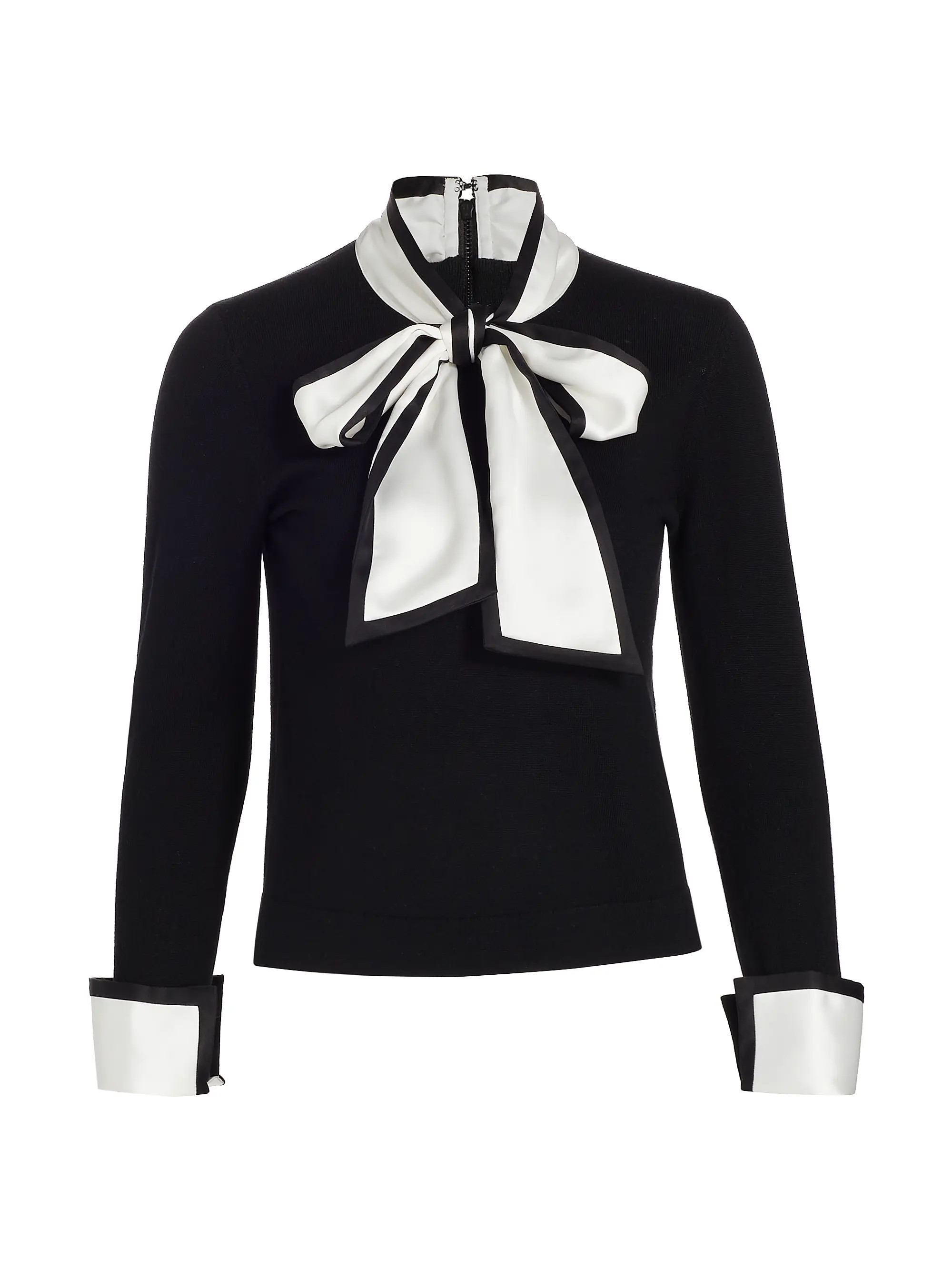 Justina Combination Wool Bow Sweater | Saks Fifth Avenue