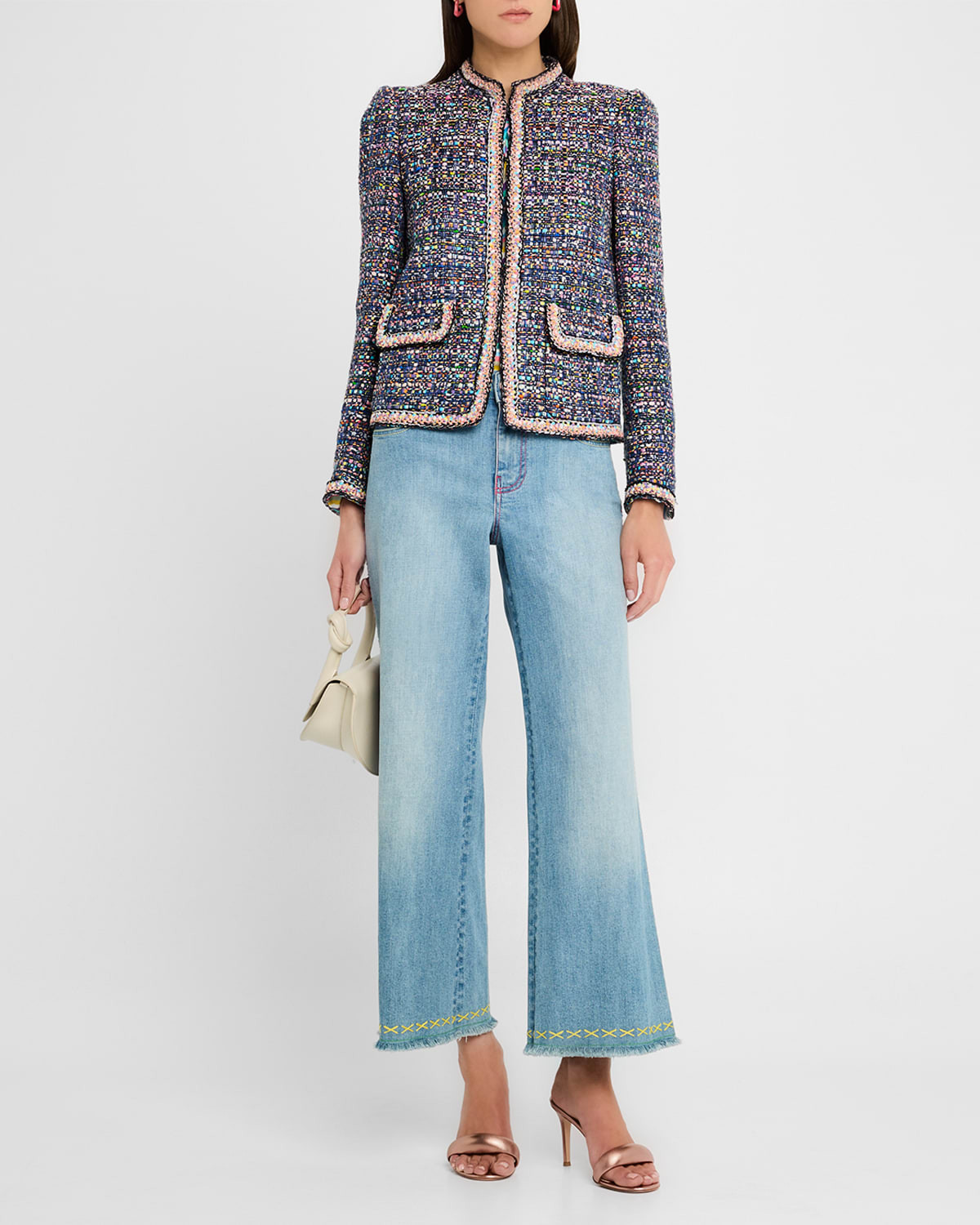 Novelty Tweed Single-Breasted Jacket | Neiman Marcus