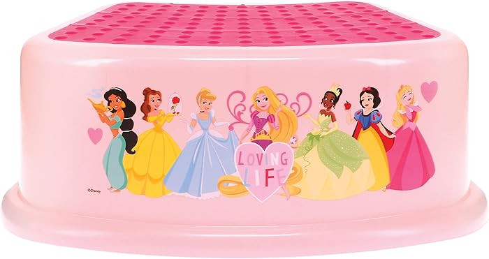 Disney Princess Loving Life Step Stool - Kids Step Stool, Potty Training, Non-Slip, Bathroom, Kit... | Amazon (US)