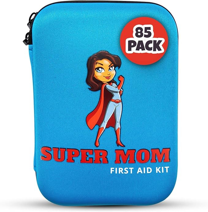 Super Mom First Aid Kit, 85 Piece Set, Compact and Portable for Home, Camping, Vehicle, Emergency... | Amazon (US)