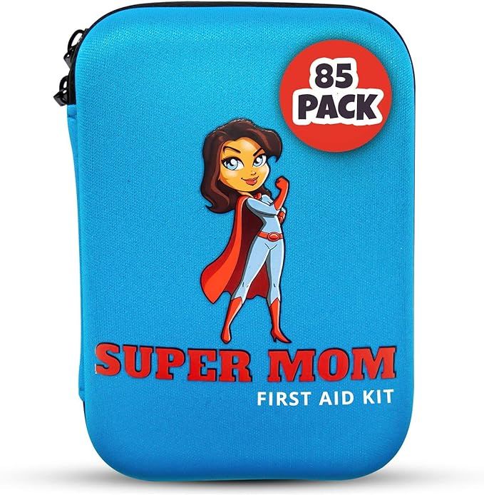 Super Mom First Aid Kit, 85 Piece Set, Compact and Portable for Home, Camping, Vehicle, Emergency... | Amazon (US)