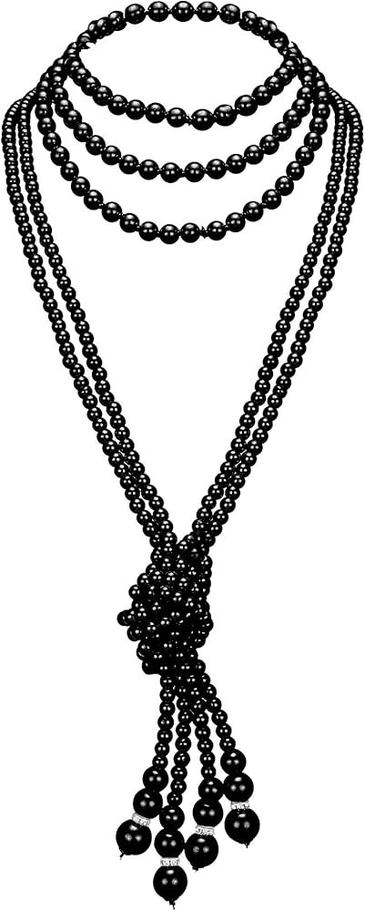 BABEYOND Long Pearl Necklace Faux Pearls Necklace Beaded Long Pearls Necklace 1920s Gatsby Costum... | Amazon (US)