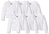 Gerber Baby 6-Pack Long-Sleeve Side-Snap Mitten-Cuff Shirt, White, Preemie | Amazon (US)
