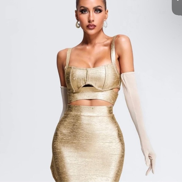 Bella Barnett metallic bandage set | Poshmark