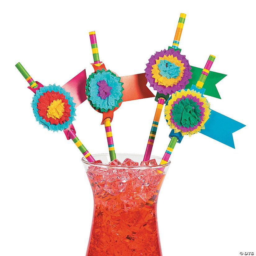 Fiesta Party Paper Straws - 24 Pc. | Oriental Trading Company